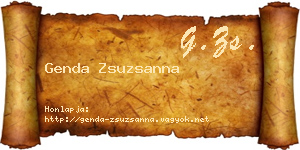 Genda Zsuzsanna névjegykártya