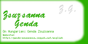 zsuzsanna genda business card
